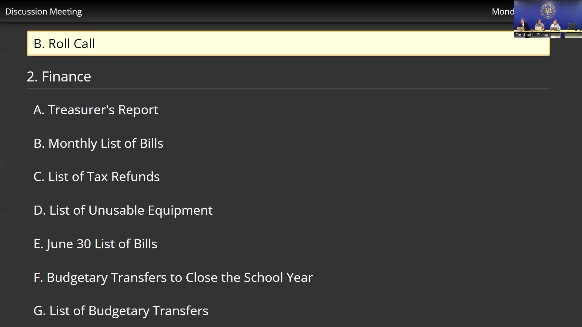 Thumbnail image for School Board Discussion Meeting June 10, 2024