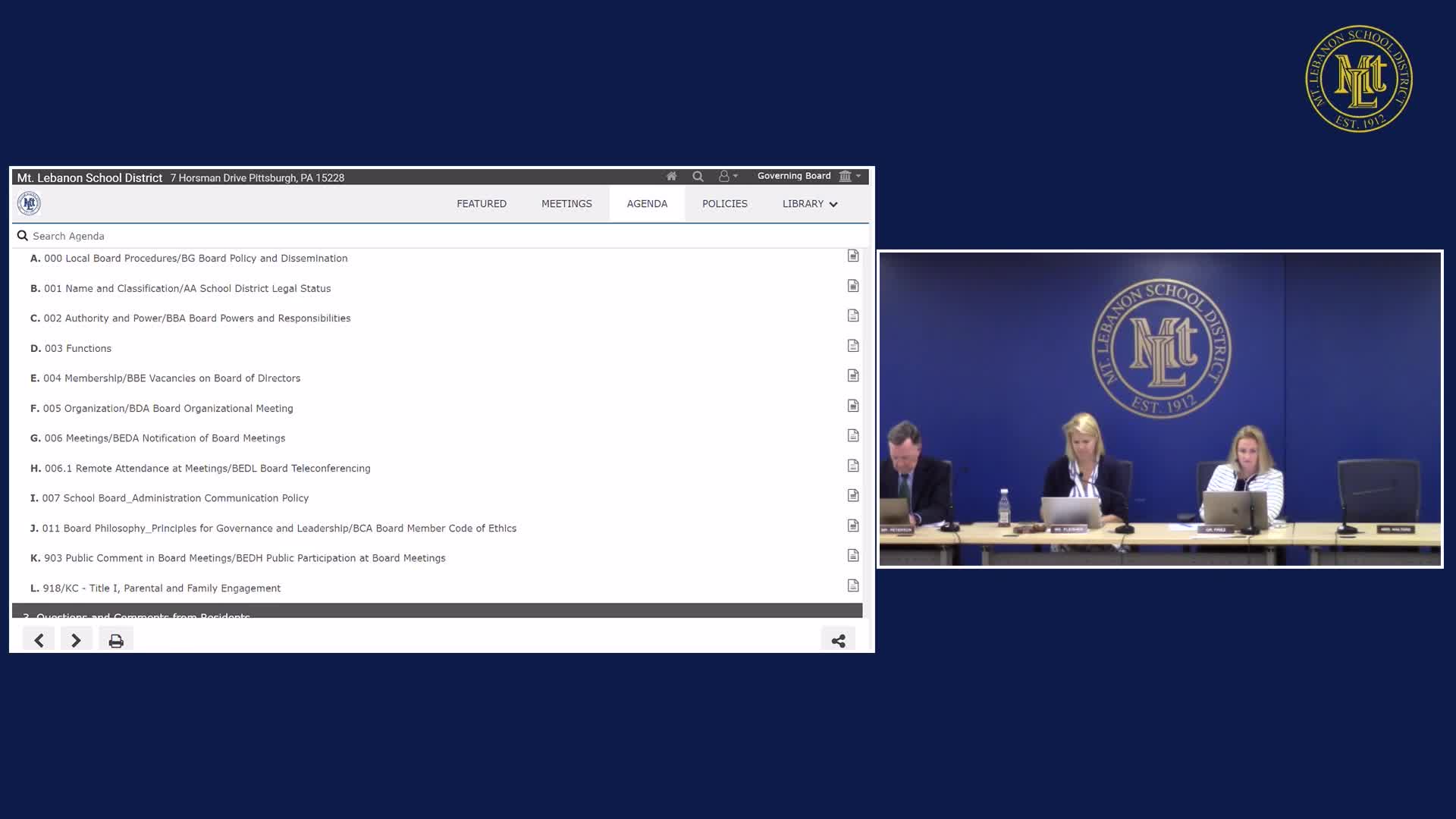 Thumbnail image for School Board Policy Meeting September 9, 2024